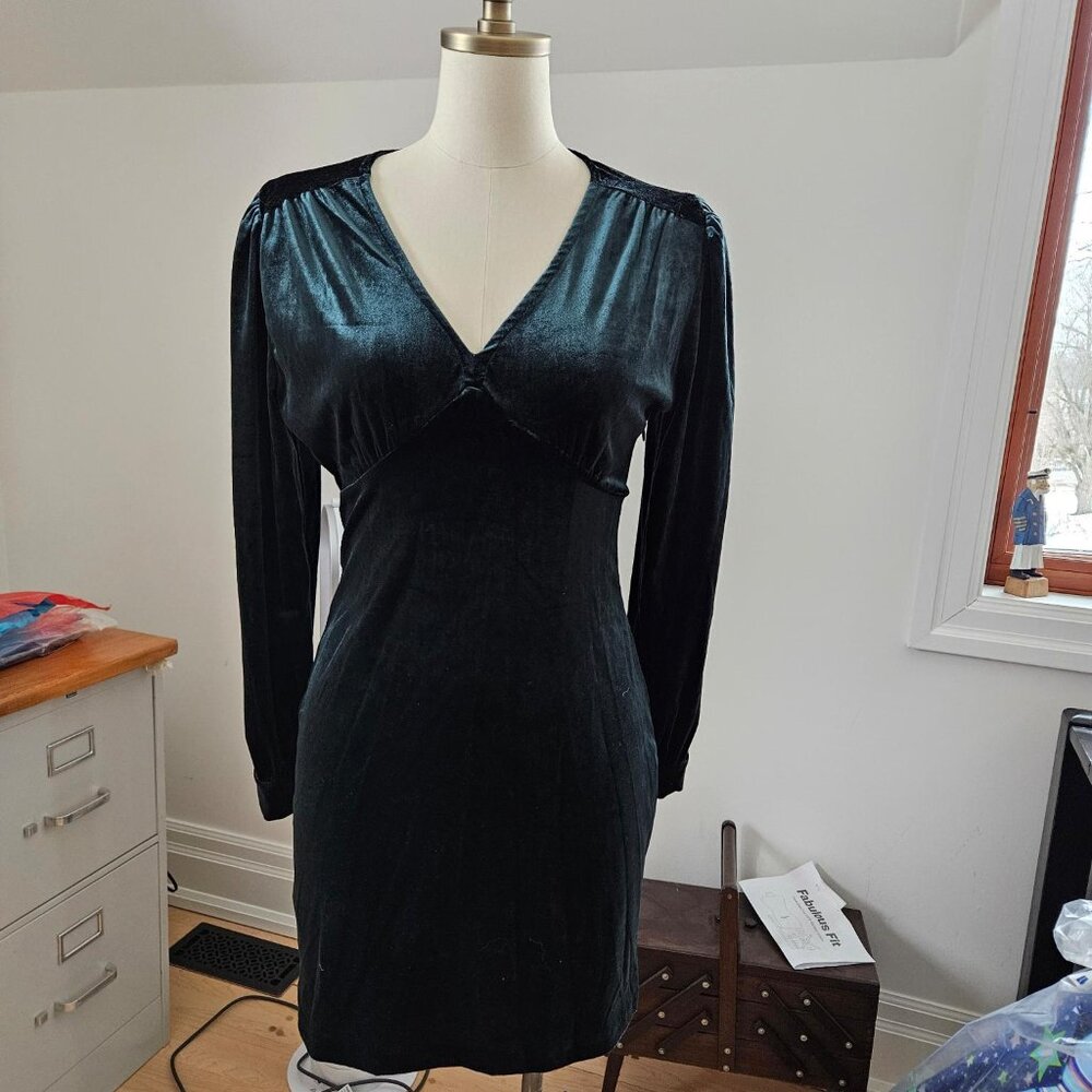 Dex Green Velvet Dress